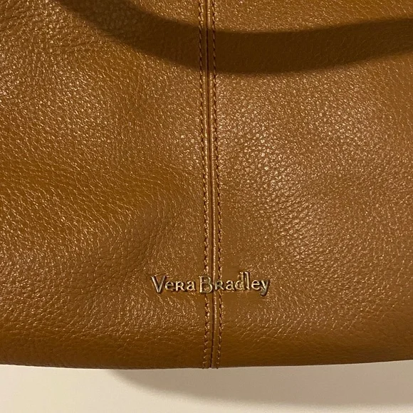 Vera Bradley Brown Leather Shoulder Bag - Picture 2 of 10